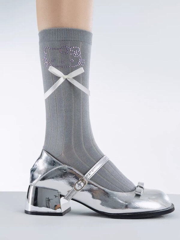 NEW FASHION GLITTER KITTY SOCKS