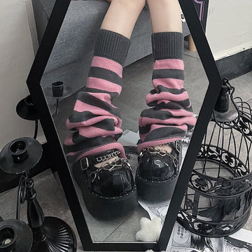 FASHION GREY PINK LEG WARMER