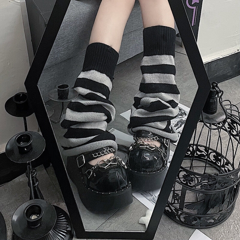 FASHION GREY PINK LEG WARMER