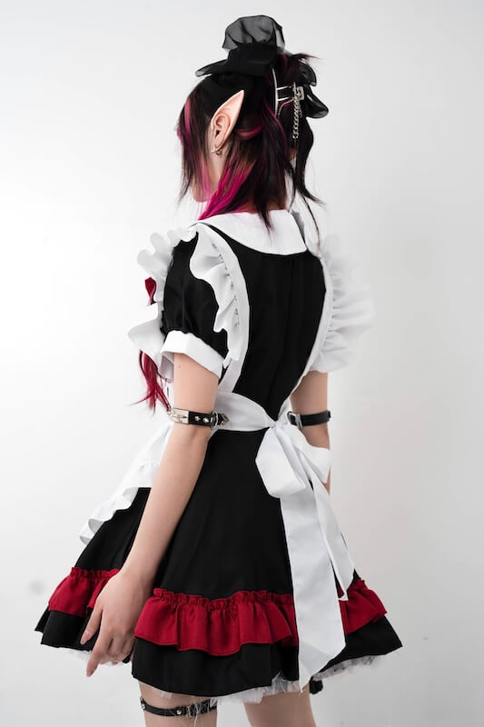 FASHION HALLOWEEN EVIL MAID DRESS SET