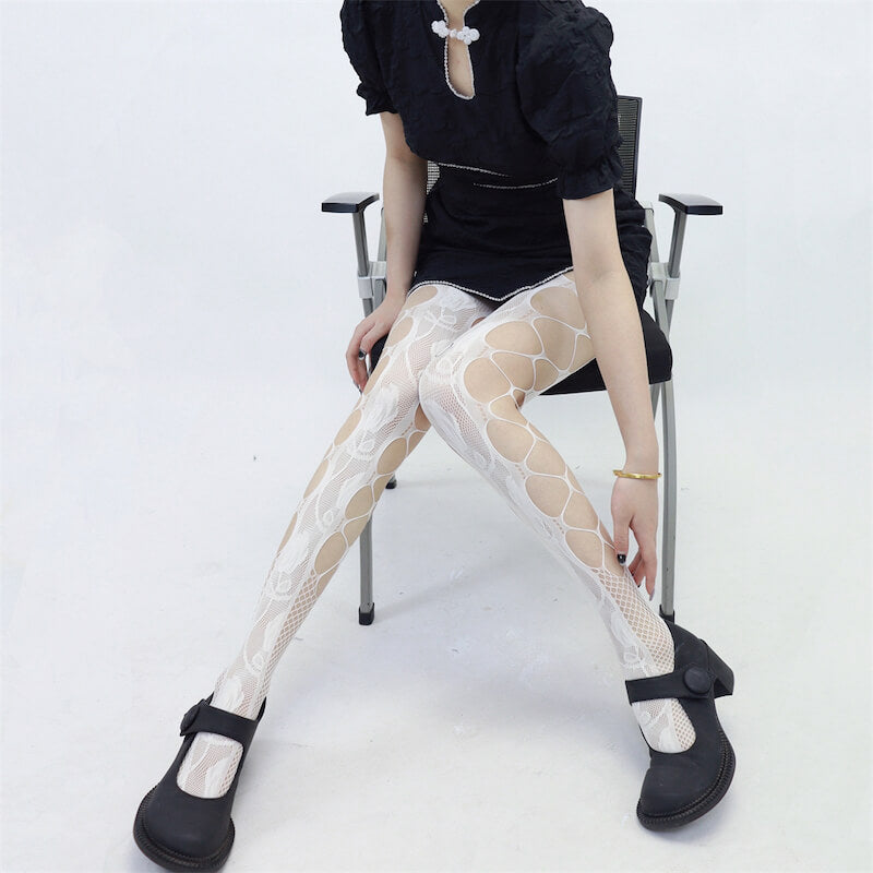 FASHION HOLLOW-OUT ROSE AESTHETIC TIGHTS