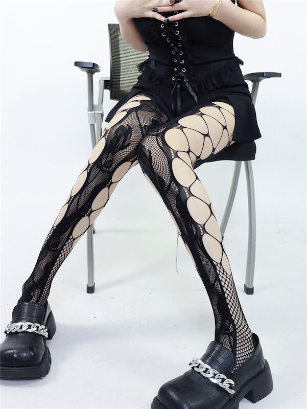 FASHION HOLLOW-OUT ROSE AESTHETIC TIGHTS
