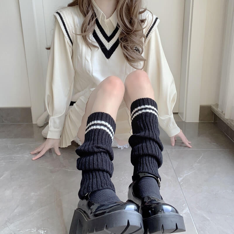 FASHION JK GIRL STRIPES LEG WARMERS