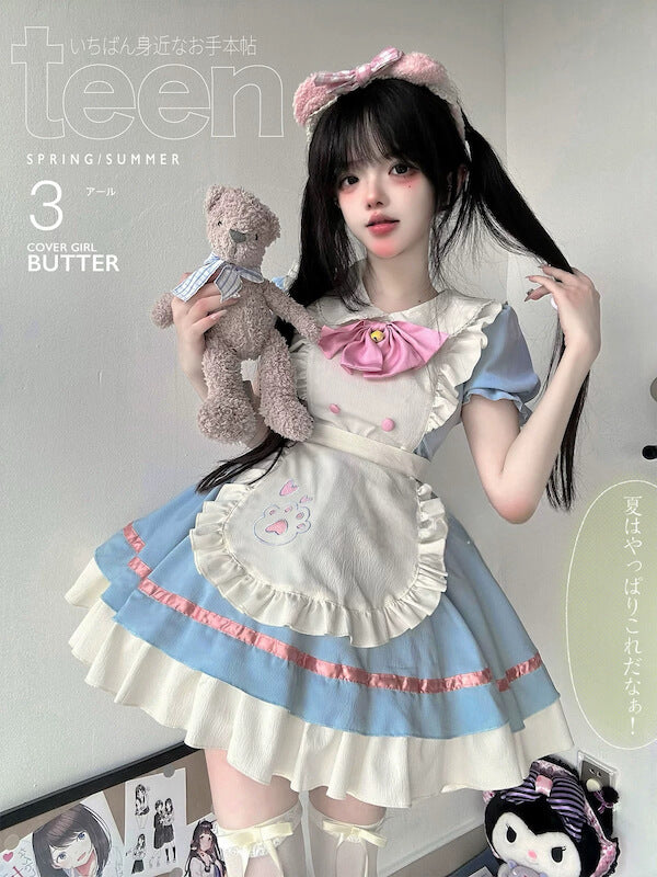 NEW FASHION KAWAII PAW COSPLAY MAID DRESS