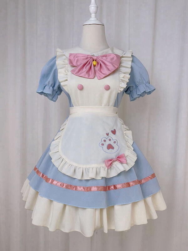 NEW FASHION KAWAII PAW COSPLAY MAID DRESS