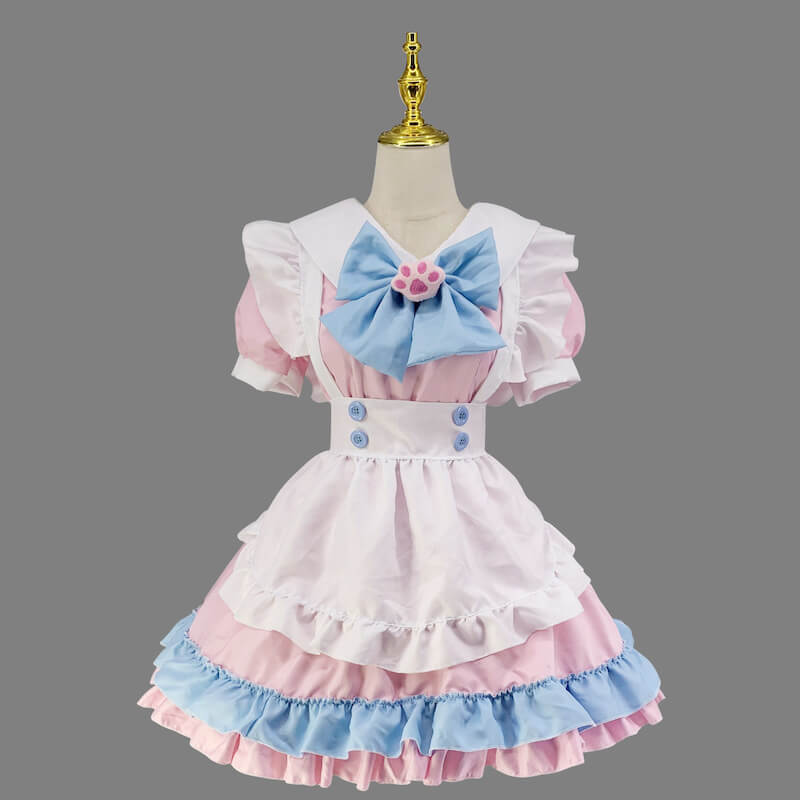 FASHION KITTY MAID COSPLAY DRESS SET
