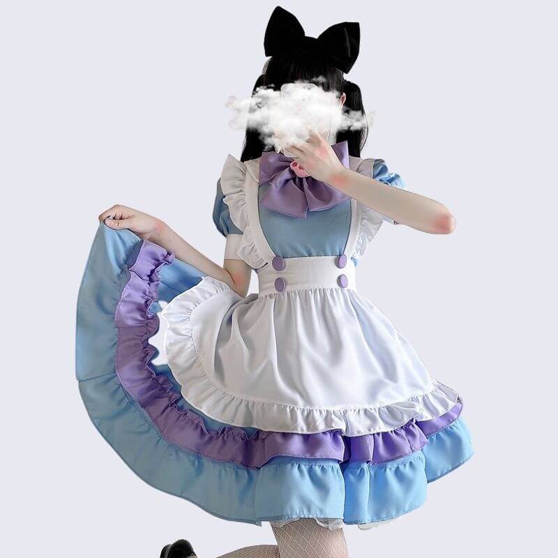 FASHION KITTY MAID COSPLAY DRESS SET