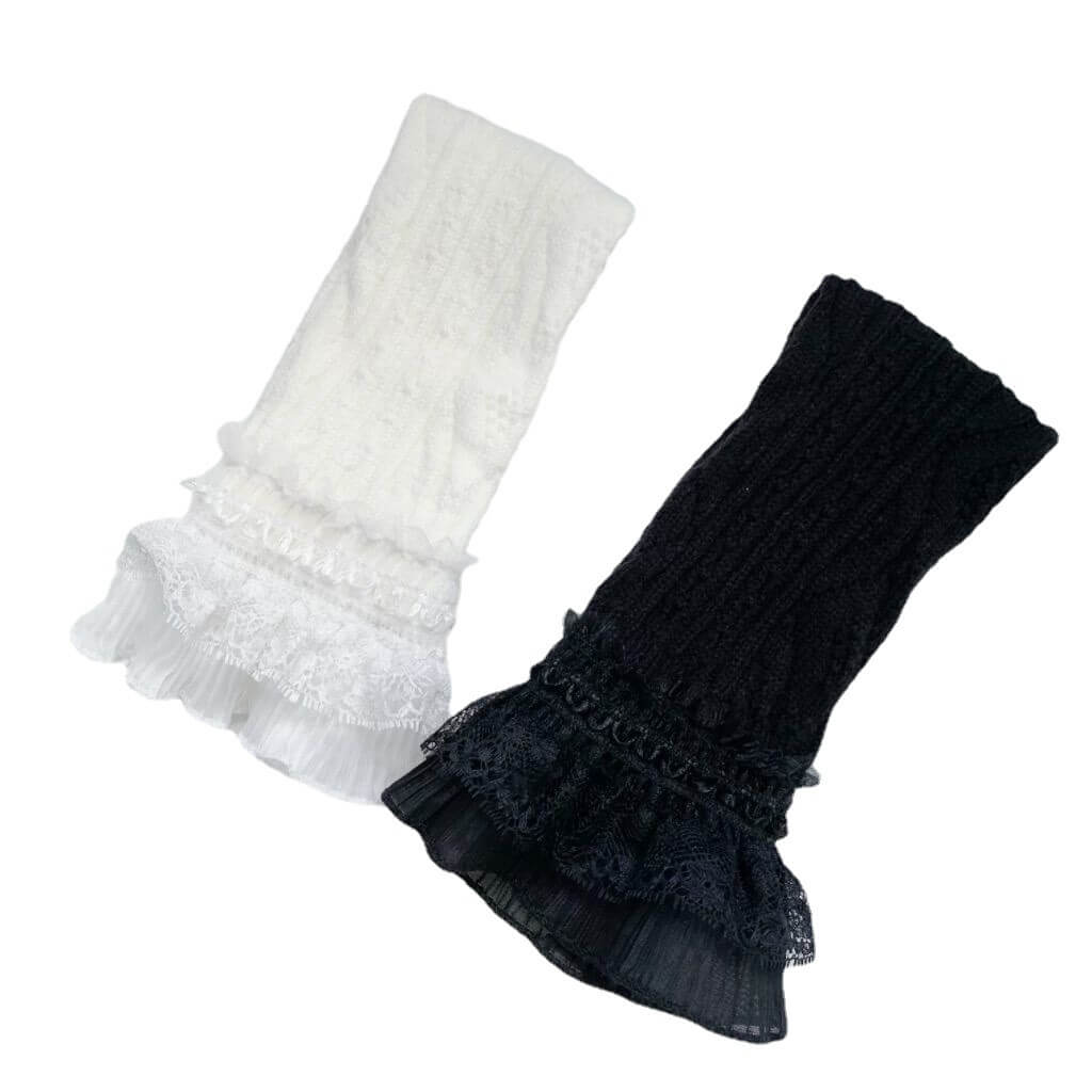 FASHION LACE LAYERED LEG WARMERS
