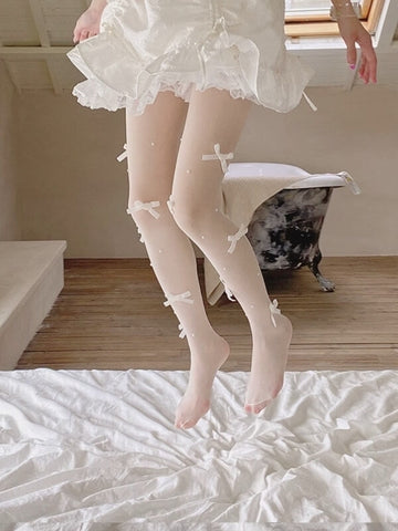 FASHION LOLITA BOW ANGEL CORE TIGHTS