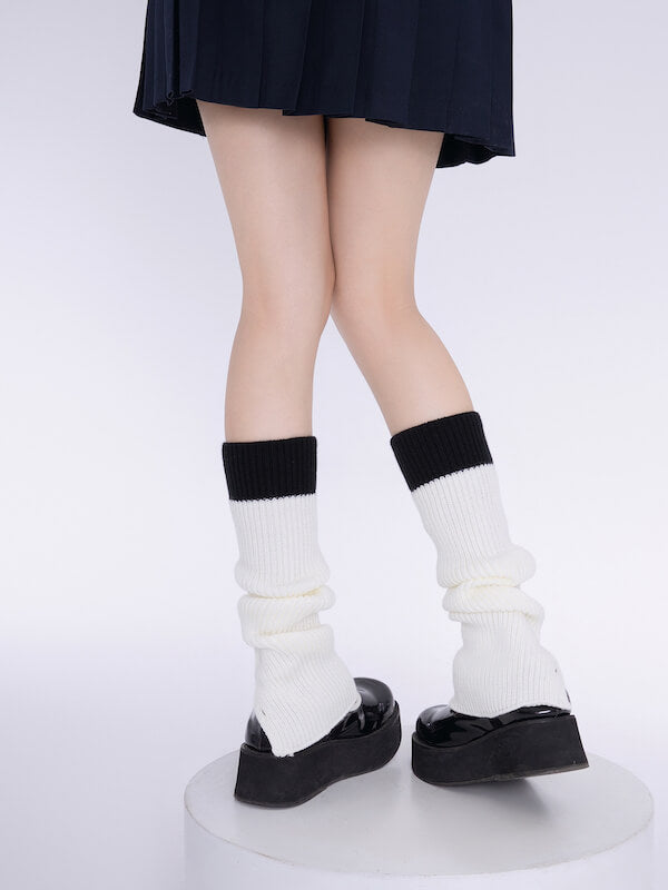 FASHION PASTEL CONTRAST COLOR LEG WARMERS