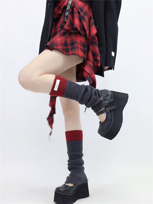 FASHION PASTEL CONTRAST COLOR LEG WARMERS