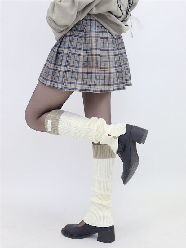 FASHION PASTEL CONTRAST COLOR LEG WARMERS