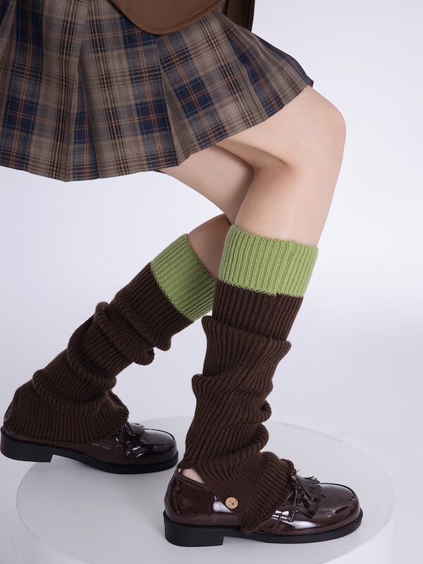 FASHION PASTEL CONTRAST COLOR LEG WARMERS