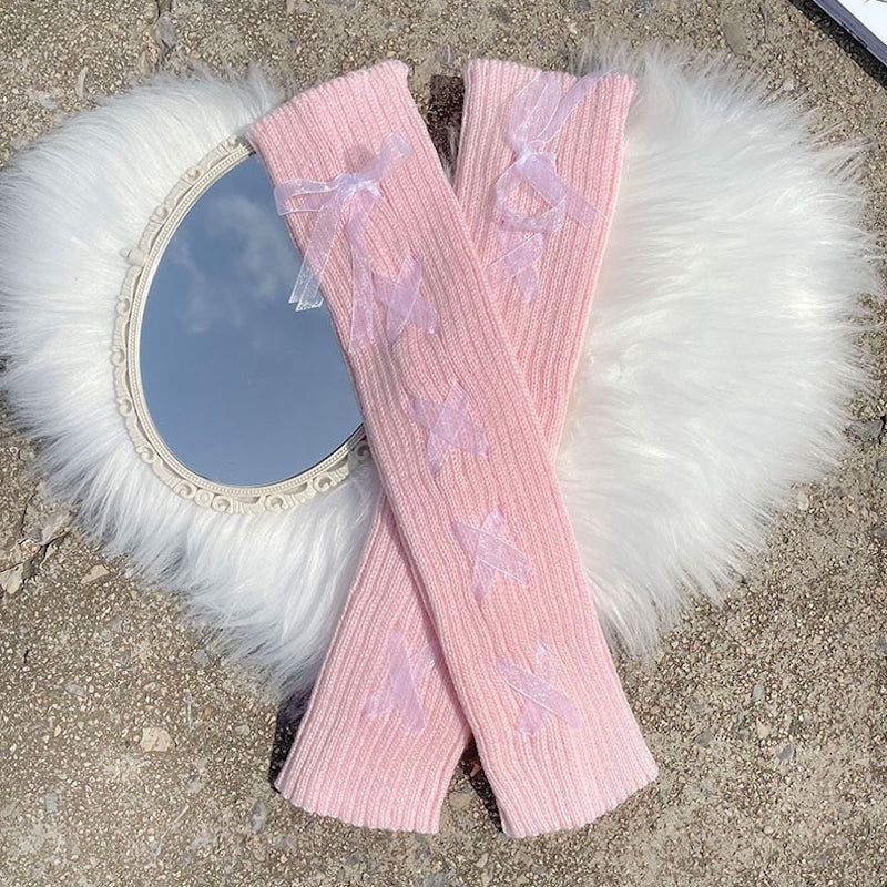 FASHION PASTEL RIBBON LEG WARMERS