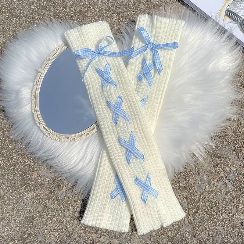 FASHION PASTEL RIBBON LEG WARMERS
