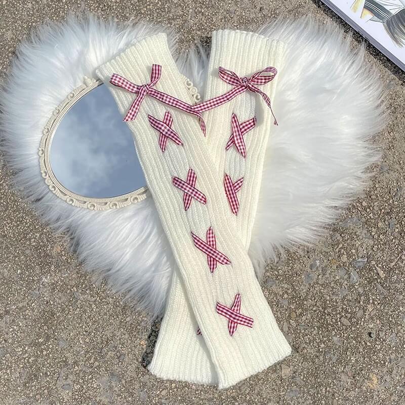 FASHION PASTEL RIBBON LEG WARMERS