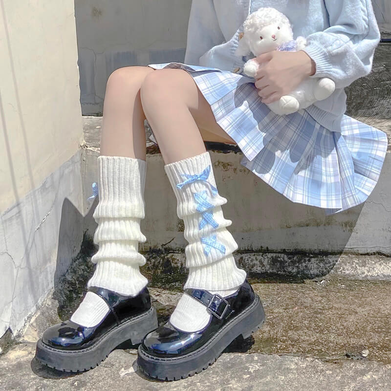 FASHION PASTEL RIBBON LEG WARMERS