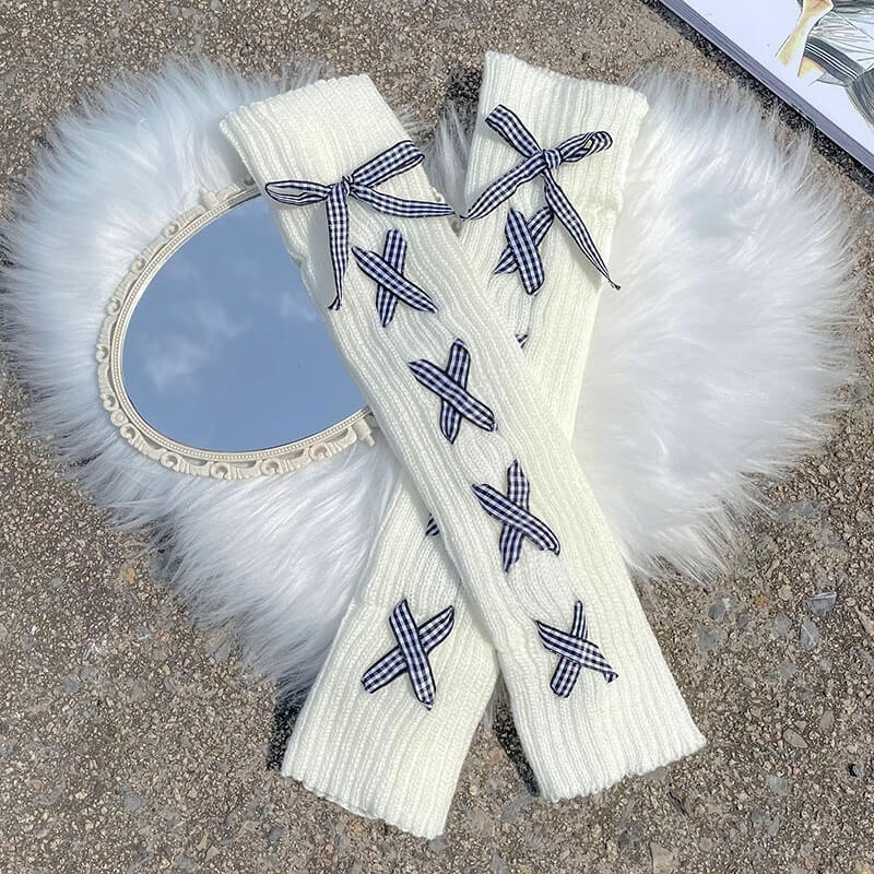 FASHION PASTEL RIBBON LEG WARMERS