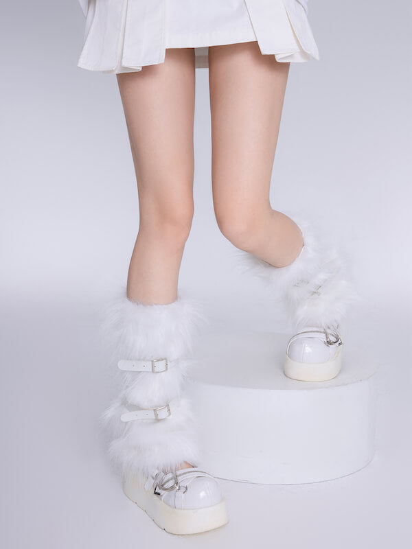 FASHION ARTIFICIAL FUR GARTERS LEG WARMERS