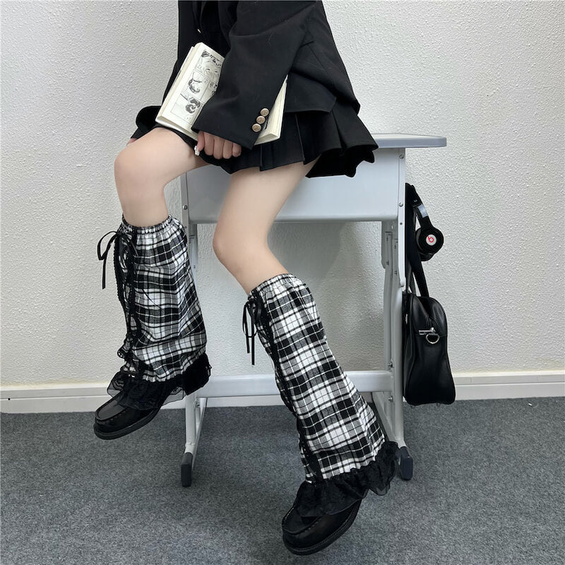 FASHION PUNK GIRL RIBBON LEG WARMERS