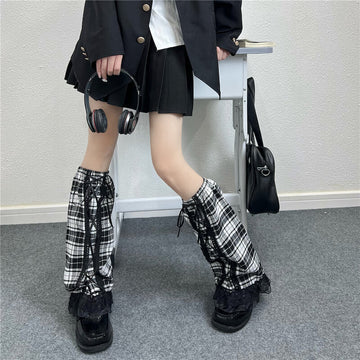 FASHION PUNK GIRL RIBBON LEG WARMERS