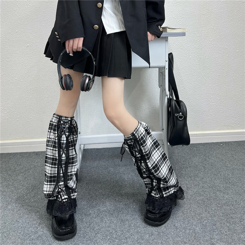 FASHION PUNK GIRL RIBBON LEG WARMERS