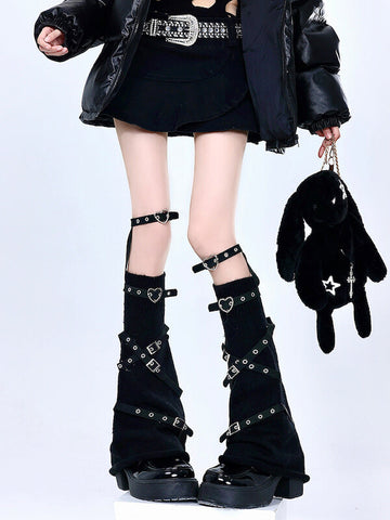 FASHION PUNK HEARTS LEG WARMERS