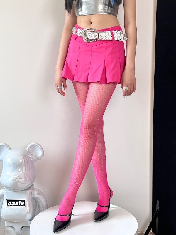 FASHION RHINESTONE BLING FISHNET TIGHTS