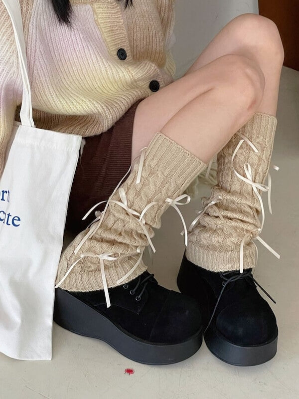 NEW FASHION RIBBON GIRL LEG WARMERS