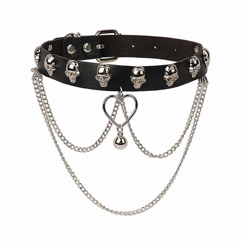 FASHION SKULL GRUNGE PUNK CHAINS CHOKER