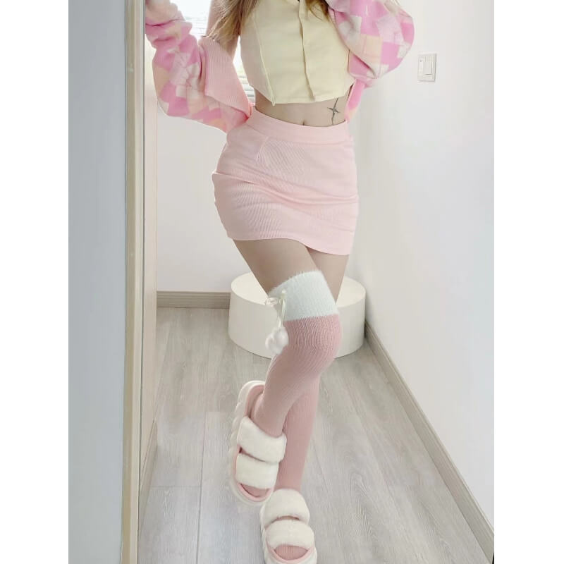 FASHION SOFT BABY DOLL POMPON STOCKINGS