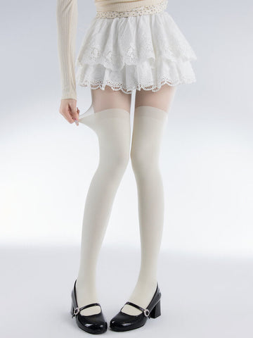 FASHION STOCKINGS-EFFECT SMOOTH TIGHTS
