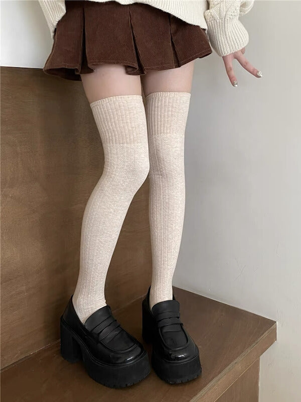 NEW FASHION TWIST KNIT ACADEMIA WINTER STOCKINGS