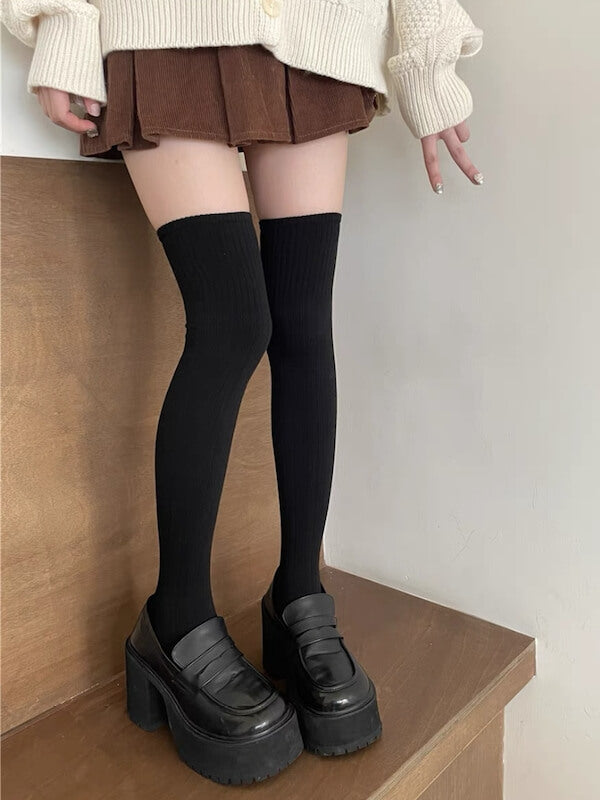 NEW FASHION TWIST KNIT ACADEMIA WINTER STOCKINGS