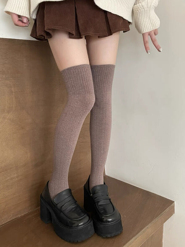 NEW FASHION TWIST KNIT ACADEMIA WINTER STOCKINGS