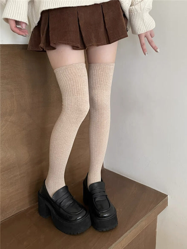 NEW FASHION TWIST KNIT ACADEMIA WINTER STOCKINGS