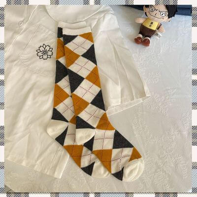 FASHION VINTAGE SCHOOL GIRL DIAMOND STOCKINGS