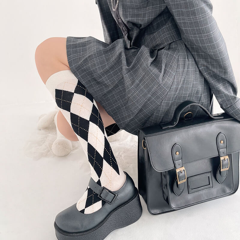 FASHION VINTAGE SCHOOL GIRL DIAMOND STOCKINGS