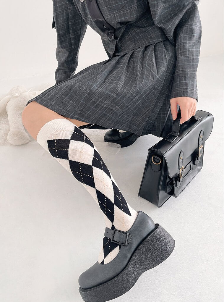 FASHION VINTAGE SCHOOL GIRL DIAMOND STOCKINGS