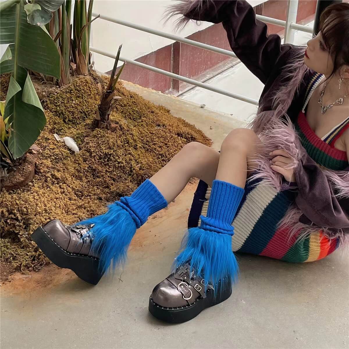 FASHION FURRY LEG WARMERS
