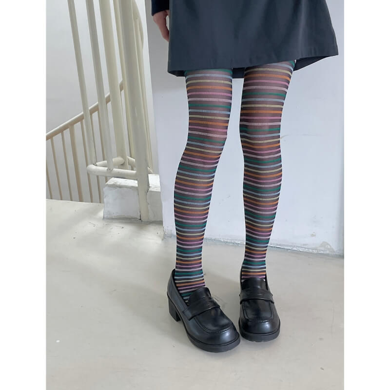 FASHION COLOR STRIPES TIGHTS