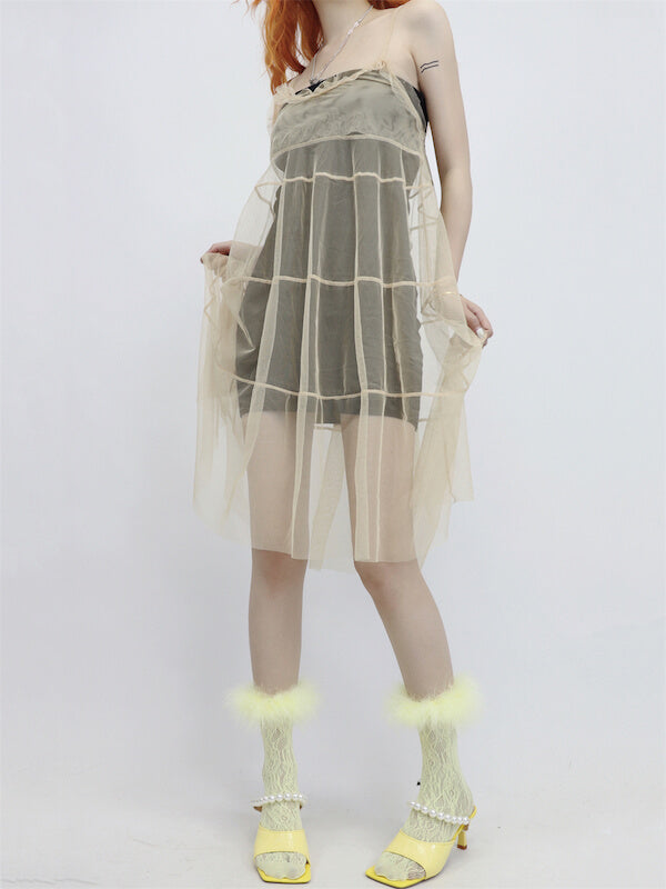 FASHION COLOR FURRY LACE STOCKINGS