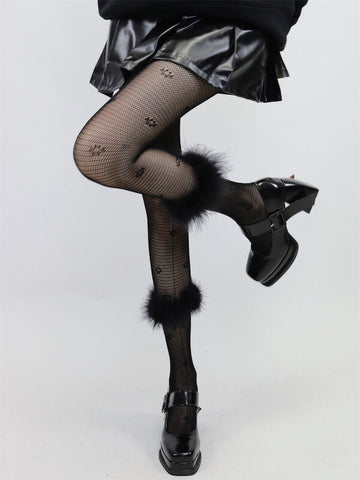 FASHION FAIRY PLUME GOTH LACE TIGHTS
