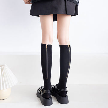 FASHION ZIPPER METAL STOCKINGS