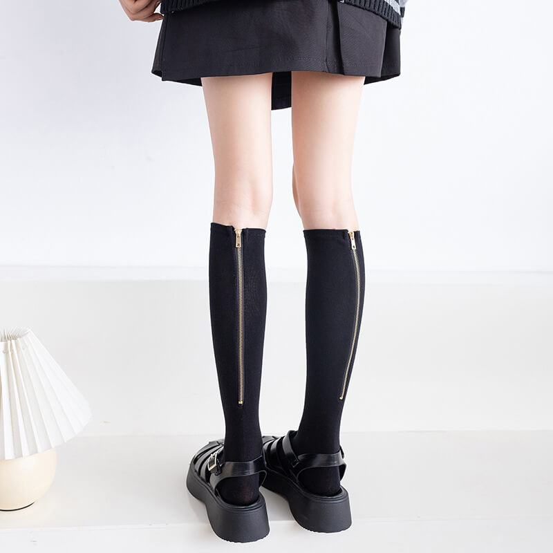 FASHION ZIPPER METAL STOCKINGS
