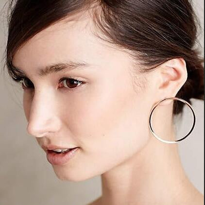 CONTRACTED JOKER COPPER SMOOTH CIRCLE EARRINGS