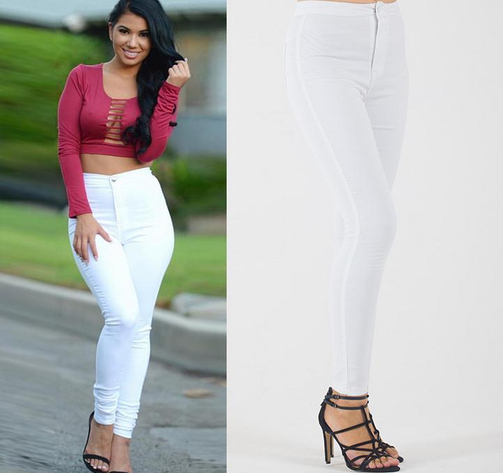 Elastic Slim Straight Casual Skinny High Waist Pants