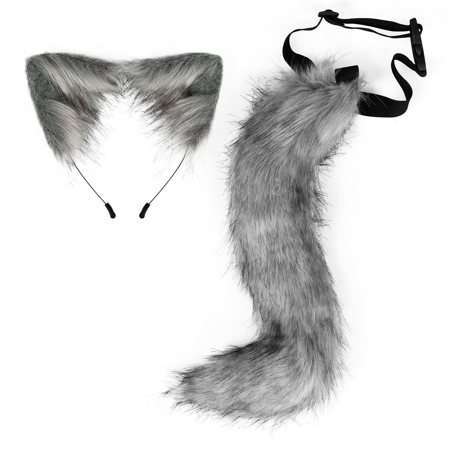 HALLOWEEN PARTY CUTE SOFT CUTE FOX TAIL PLUSH ADJUSTABLE BEAST EARS HEADBAND COS PROPS