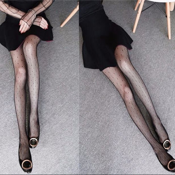 HOLLOW OUT STAR THIN PANTYHOSE BEAUTIFUL LEG THIN BLACK SILK STOCKINGS