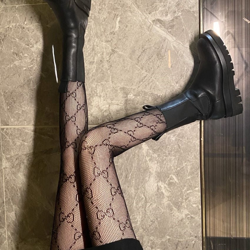 POPULAR LETTER SILK STOCKINGS RETRO INS FASHIONJK ENGLISH B-WORD BOTTOMED JUMPERS FISHING NET STOCKINGS